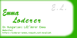 emma loderer business card